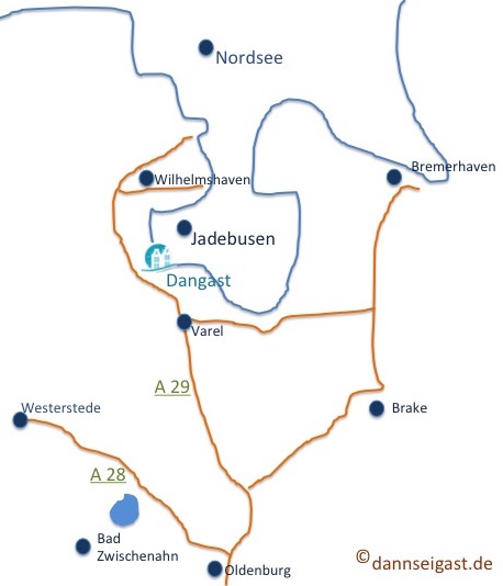 Anfahrtsbeschreibung Dangast Karte